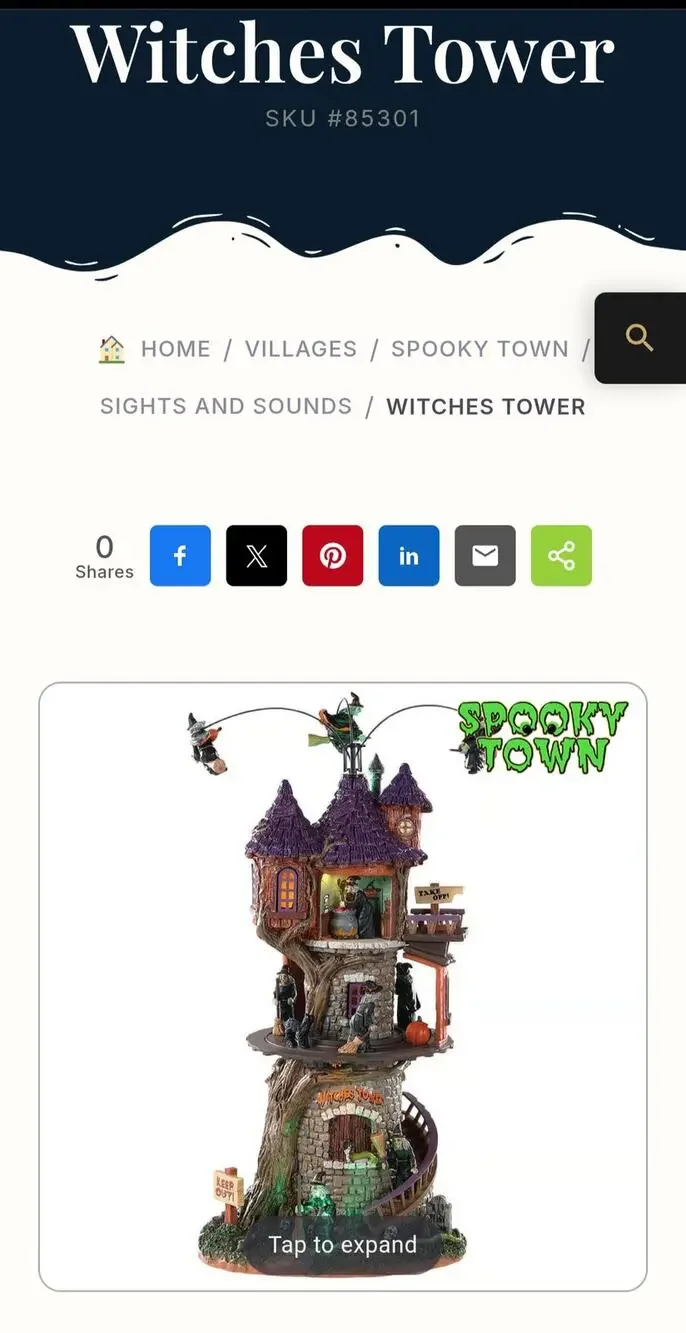 LEMAX Spooky Town Witches Tower #85301
